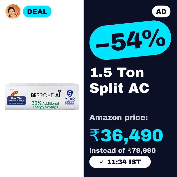 Samsung 1.5 Ton 3 Star Bespoke AI Inverter Smart Split AC