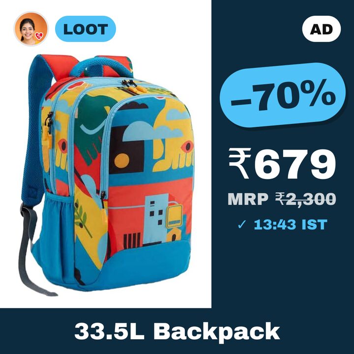 American Tourister 33.5L Large 3-Compartment Backpack