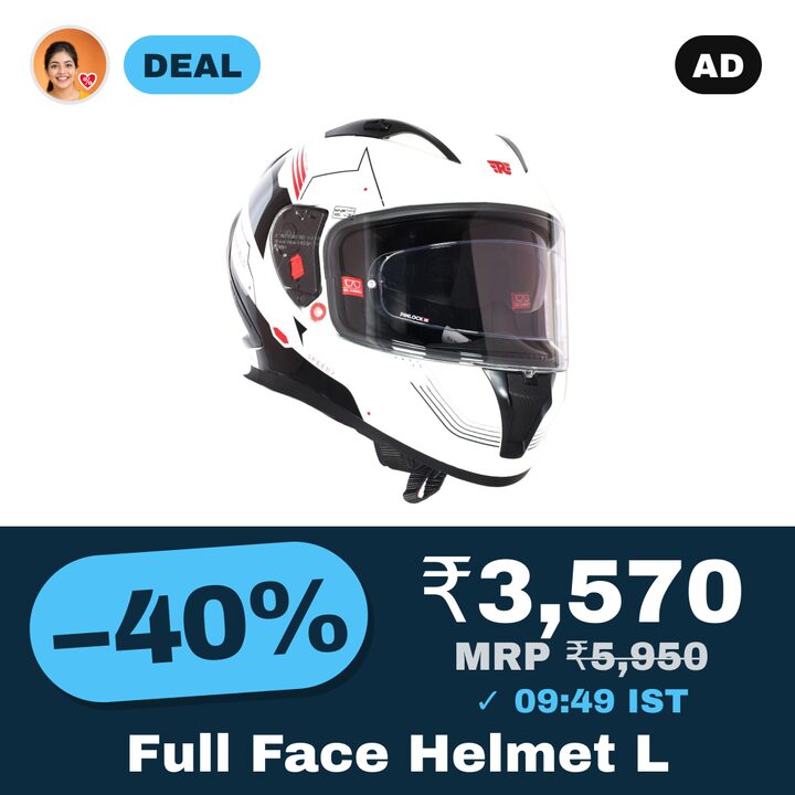 Royal Enfield SPEEDX Full Face Helmet Off-White L (60 cm)