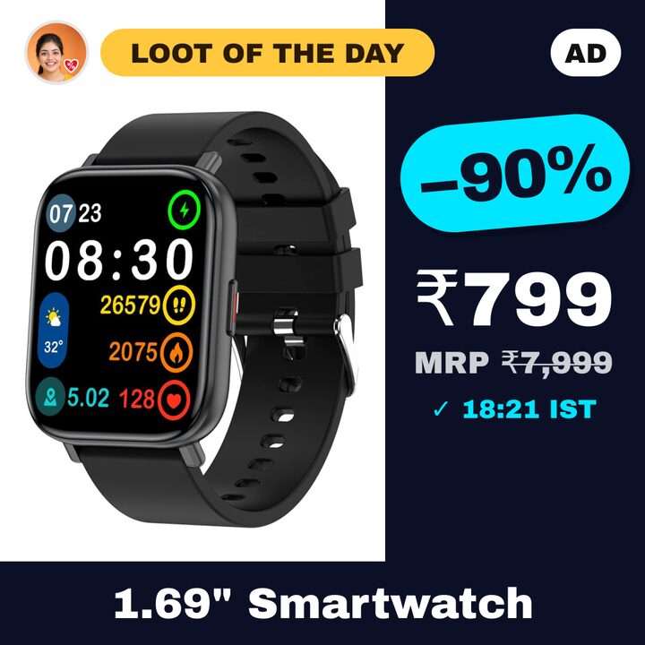 FCUK Fit Pro 1.69" Full Touch Smartwatch