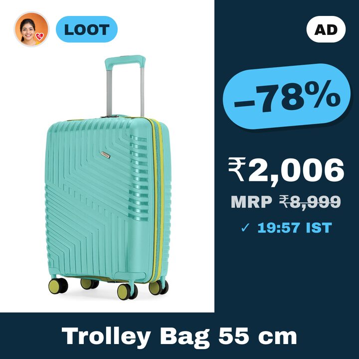 Core 55 cm 20 inch Polypropylene Hard Trolley Bag