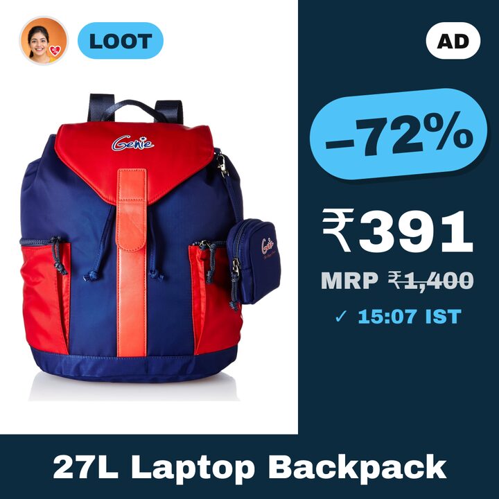 Genie 27L Water Resistant Laptop Backpack