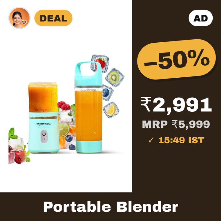 Amazon Basics Portable Blender, 350/500 ml Jar