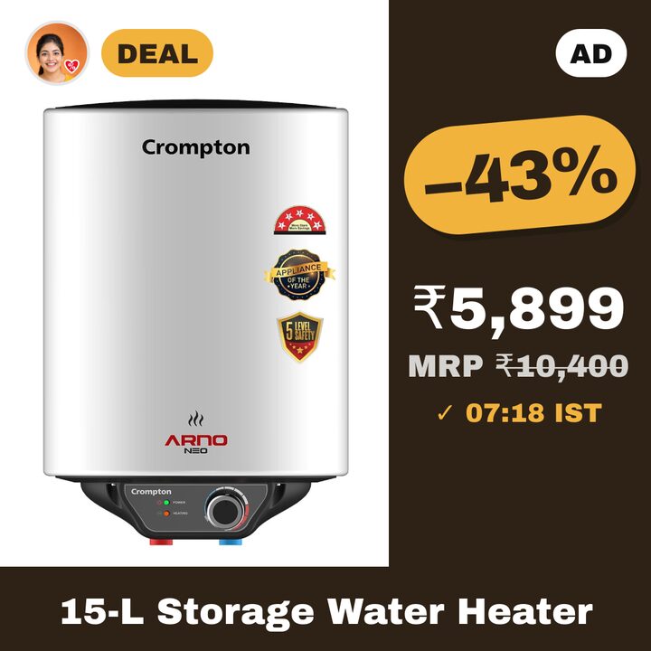 Crompton Arno Neo 15-L 5 Star Storage Water Heater