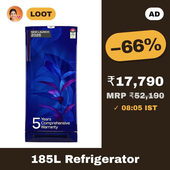 Godrej 185L 5 Star Direct Cool Single Door Refrigerator