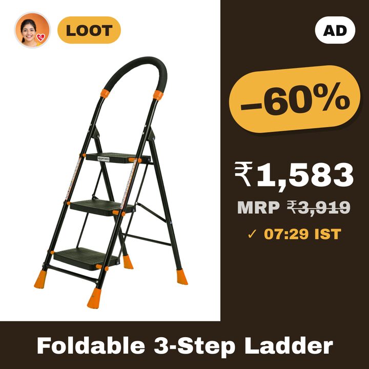Amazon Basics Curvo Foldable 3-Step Ladder